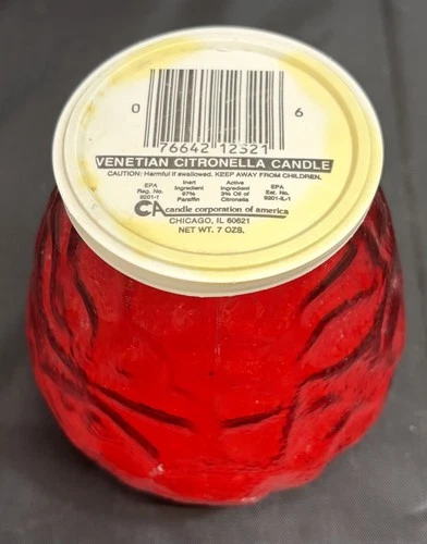 Vintage Original Authentic 1980's Red Lowboy Citronella Candle NEW Cool Retro - product listing photo