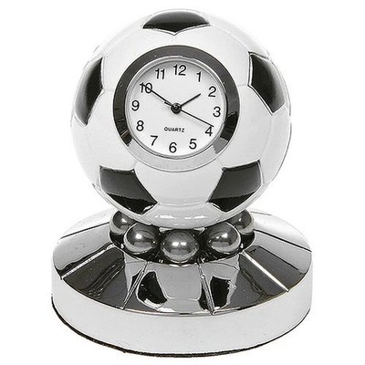Metall Tischuhr Fußball Football Ball Fußball Schreibtischuhr Siva Clocks 99092