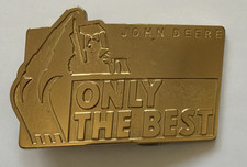 John Deere 1991 Backhoe Loader Tractor Only The Best Brass Belt Buckle Moline IL