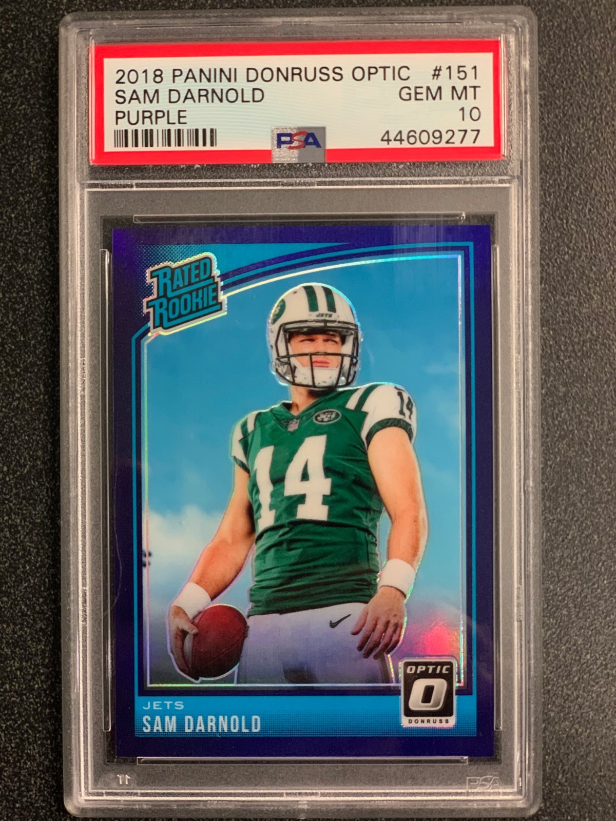 2018 SAM DARNOLD DONRUSS OPTIC PURPLE /50  PSA 10