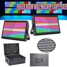 6X Wall Wash Light 200W DMX RGBW 768LED Strobe Stage Beam Light Concert  CASE