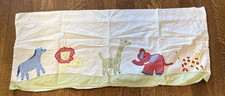 Pottery Barn Kids Valance Jungle Zoo Animals White Green Bedding Window Curtain