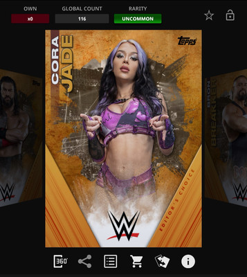 DIGITAL Topps WWE Slam 25 EDITOR'S CHOICE Bronze - CORA JADE
