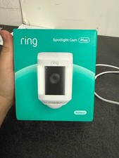 Ring Spotlight Cam Plus Battery Powered Outdoor Camera Lights and Siren White