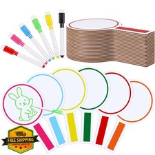 Henoyso Dry Erase Answer Paddle 48 Pcs, Double-Sided Marker Whiteboard