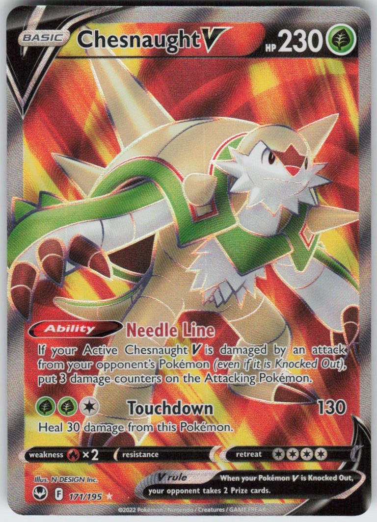 Chesnaught V 171/195 Ultra Rare Silver Tempest Near Mint