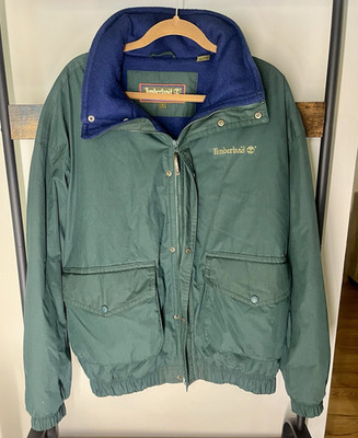 Vintage Timberland Weathergear Bomber Jacket Green Men s Size L, Waterproof