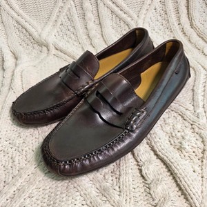Sz 13 D Mens Cole Haan Gunnison Driver Black Croc Embossed Leather Loafers VGUC Cole Haan Men main image 2