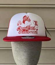 70’s Cherry Patch Ranch Adult Flat Brim Decky Trucker Hat Cap Las Vegas Brothel