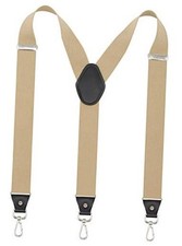 Timiot Mens Suspender with Swivel Hooks Adjustable Braces Y Shaped Khaki