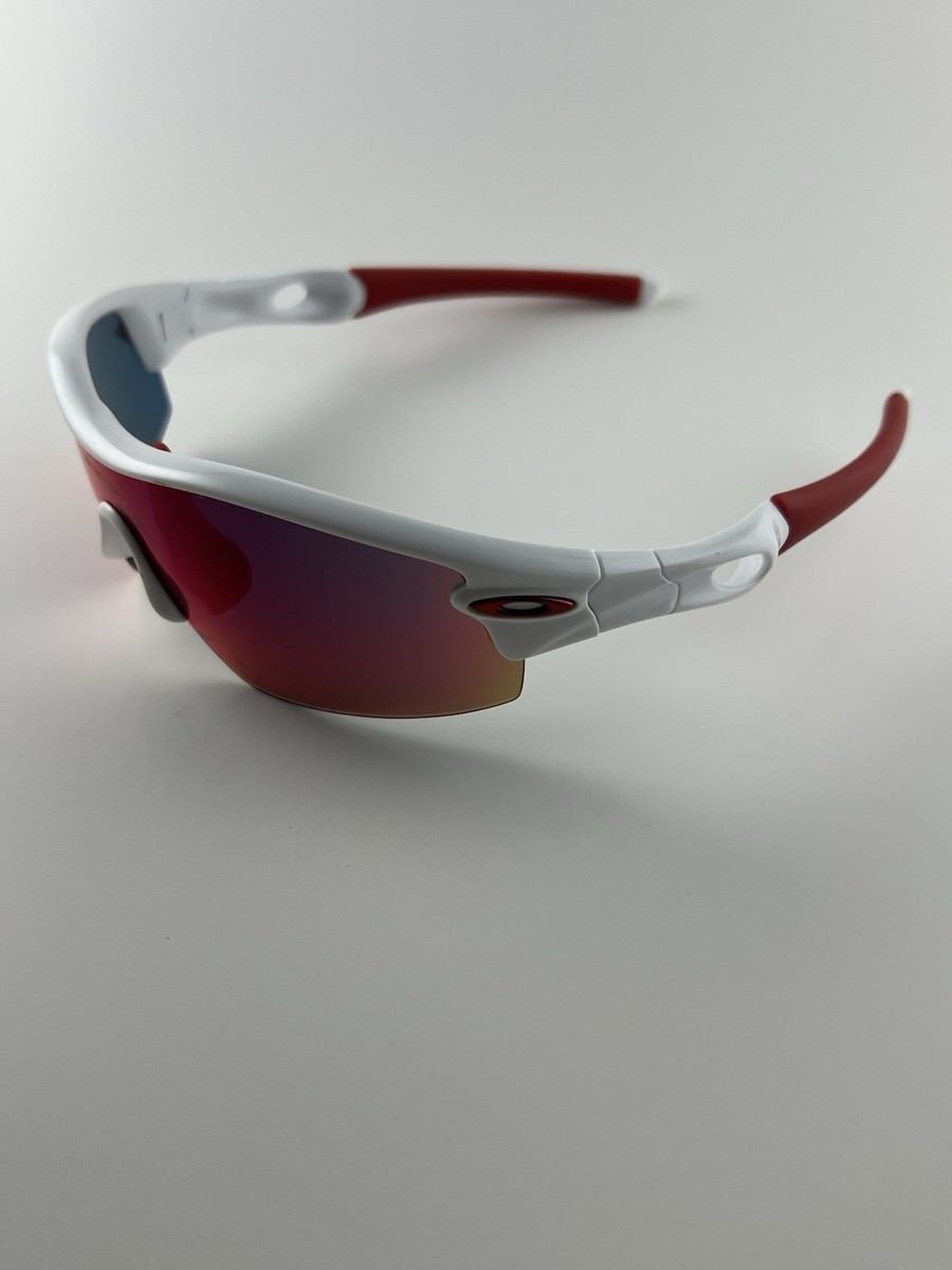 Oakley Radar ホワイト/レッド Oakley Radar Polished White Frame Positive Red Iridium Pitch Lens