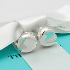 Authentic Tiffany & Co. Peretti Nugget Clip-On Earrings Silver 925 w/Pouch