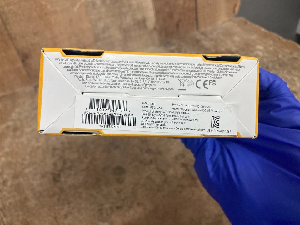 WD My Passport 1TB External USB 3.0 Portable Hard Drive Black WDBYNN0010BBK-0B - Image 4 of 4