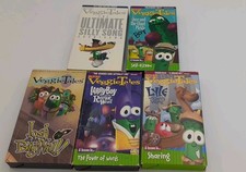Veggie Tales 5 VHS Tape Lot Tested Silly Songs Countdown Lyle  The Kindly...