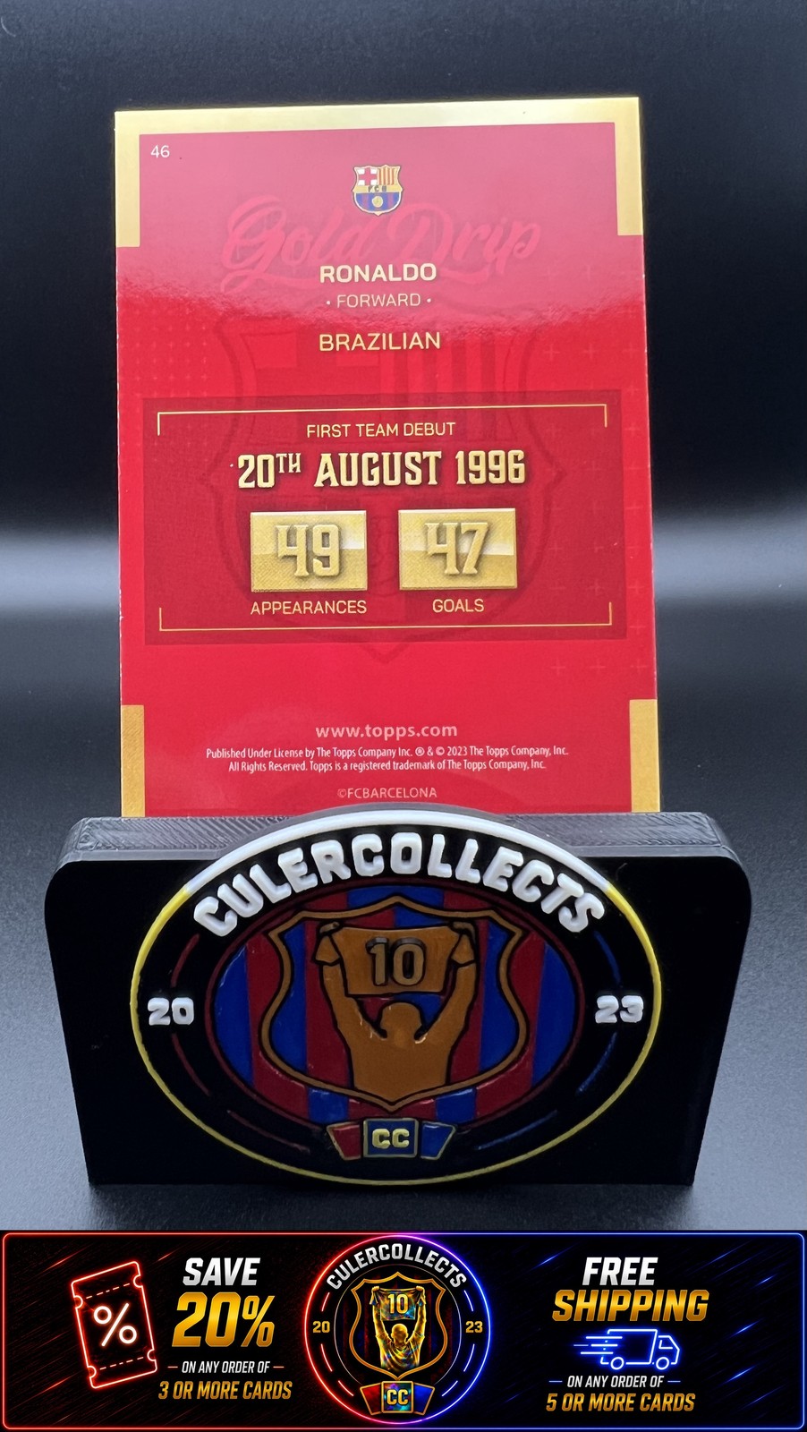 Ronaldo #46 2022-23 Topps FC Barcelona Team Set view 2