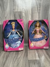 Disney Dazzling Princess Lot of 2  - Cinderella  Aurora Mattel 2000 NRFB Wear