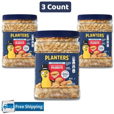 Planters Lightly Salted Dry Roasted Peanuts ~ Heart Healthy  2.16 lb (3 Pack)