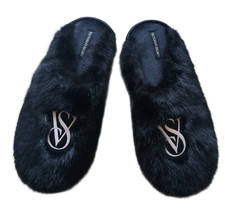 NWT Victoria's Secret faux fur Luxe Plush Closed-Toe Slippers Medium  7 - 8 