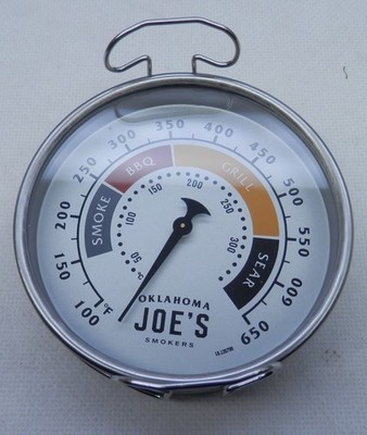 Surface Temperature Gauge 3.5'' dia - Lays Flat on Grill - Oklahoma Joe's Smokers