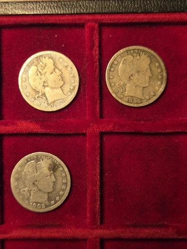 Barber Quarters $0.75 FV