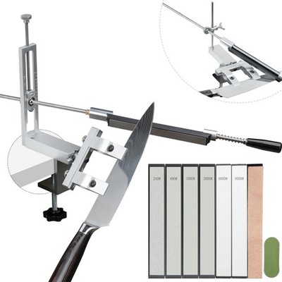 Knife Sharpening Kit, 360° Flip Dual Clamp, Quick C-Clamp Fix Angled Knife Sh...