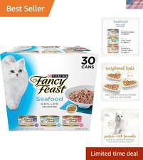 Grilled Tuna, Salmon & Seafood Variety Pack for Cats - 90 oz Total 8.27 per gallon