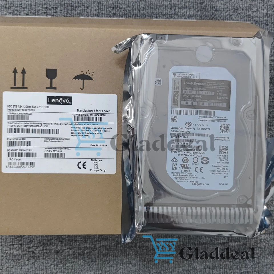 Lenovo 7XB7A00044 00YK033 ThinkSystem 3.5" 6TB 7.2K SAS 12Gb HDD - Image 4 of 4