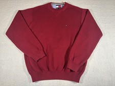 Tommy Hilfiger 100 Cotton Heavy Sweater Red Size Large