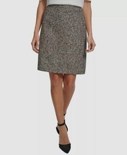 Calvin Klein Women's Black Tweed Pencil Skirt Size 12