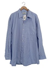 Camargue Business Hemd Herren Blau Weiß Gestreift Langarm Gr. 56;3XL