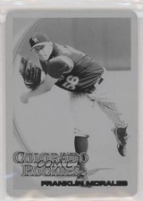 2010 Topps Printing Plate Black 1/1 Franklin Morales #565 b9e