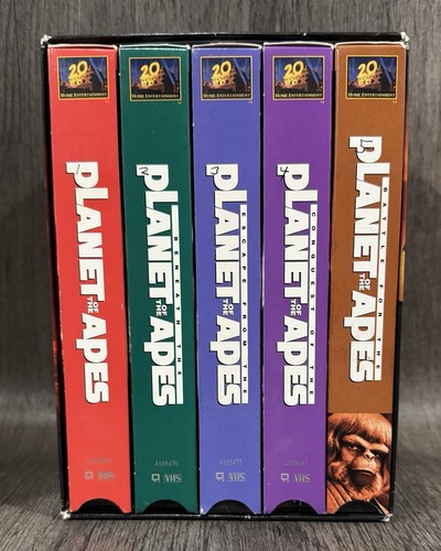 Planet of the Apes Legacy Box Set VHS 1998 5-Tape Set Tested