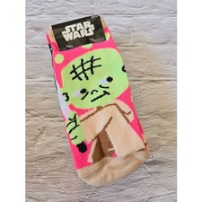Star Wars Socks Size 4-10 Pink/Green New with Tag 6 Pairs C-39 