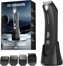 Body Hair Trimmer for Men, Waterproof Groin  Manscaping Groomer, Cordless Beard