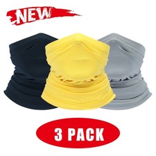 3PCS UV Protection Neck Gaiter Dustproof Lightweight Face Cover for Outdoor Ski
