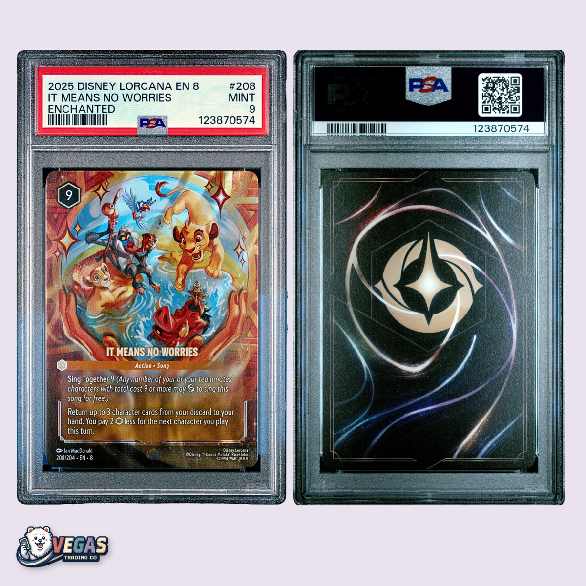 Disney Lorcana 悩まずに生きることさ 208/204 It Means No Worries (Enchanted) 208/204 Reign of Jafar Holo for