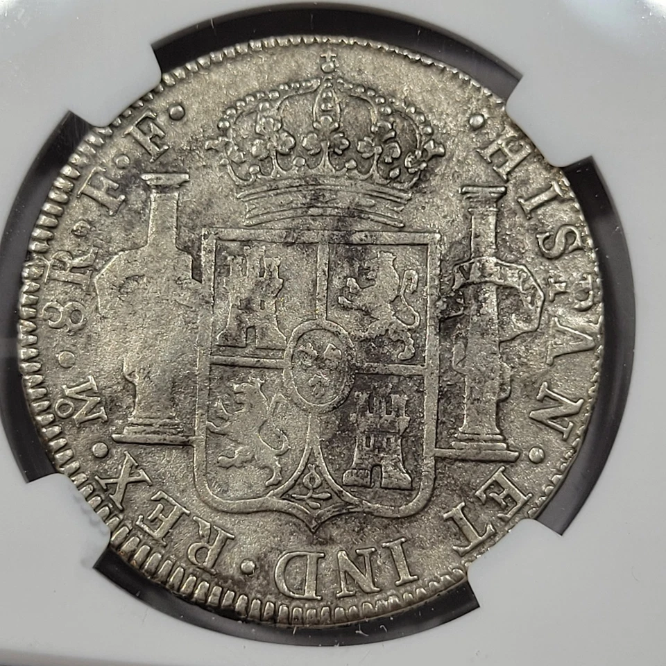 1783 Mo Mexico Silver 8 Reales EL CAZADOR SHIPWRECK NGC VF Genuine *M20 - Image 2 of 4