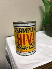 CHAMPLIN HI-V-I MOTOR OIL 20W METAL CAN 1 QUART FULL