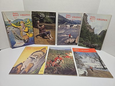 7 West Virginia DNR Official State Outdoors Wild Life Monthly Magazines 1968