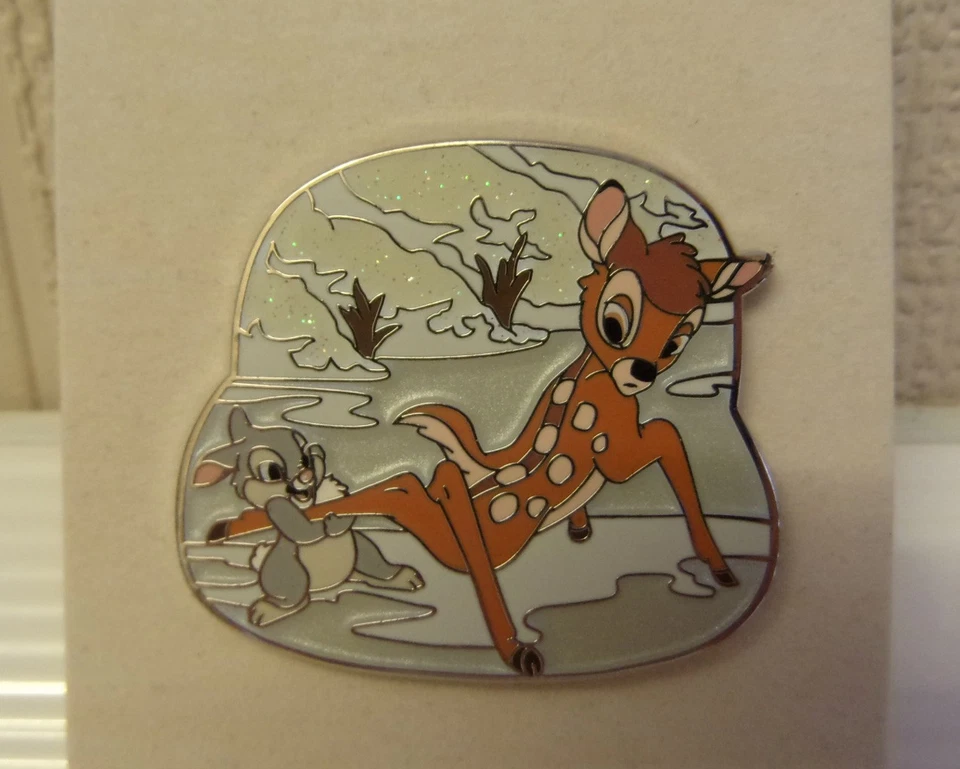 Disney Bambi & thumper in the snow ltd ed't 350 bin badge 2011 Uk exclusive - Image 3 of 4
