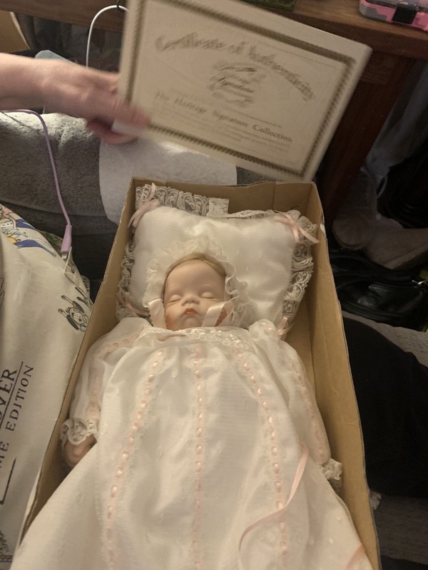 Ashton-Drake Emily 16in Porcelain Doll Blonde/Brown Eyes, 1994 Box COA