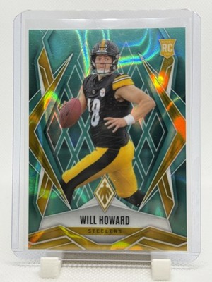 2025 Panini Phoenix Will Howard /175 Teal Lava   Rookie Pittsburgh Steelers NFL