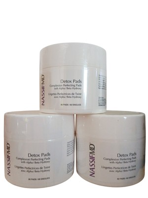 3 NASSIF MD Detox Pads - 60 Pads Each- Complexion Perfecting Pads **** SEALED*