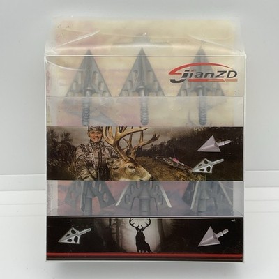 JianZD Broadhead Archery (Fixed Head) Screw in tips 6 Piece Set