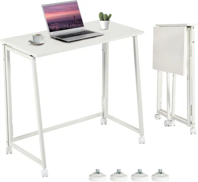 Lvhcmfohm Tavolino con Ruote, Scrivania per Computer con Slot per