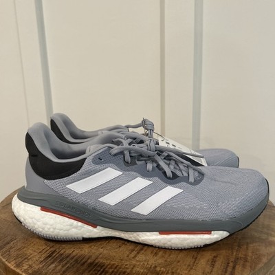 Size 13-Adidas Men's Solarglide 6 Running Shoes Grey White HP9813 Brand New