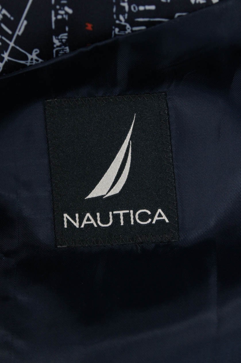 Nautica Mens Gray Solid Collared Button Suit Jack… - image 10