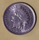 uncirculated red 1905 Indian head cent.