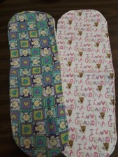  30 Set of 2 Infant Burp cloths purple with babies and I love Grandma handmade