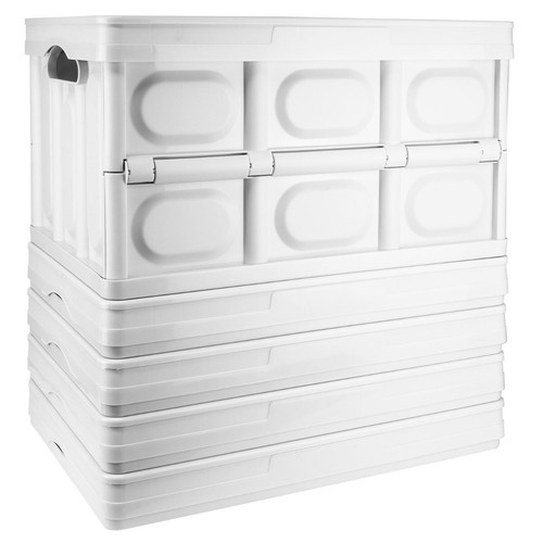 Folding Stackable Storage Boxes with Lids – 30L & 56L Heavy Duty Crates - Picture 9 of 12